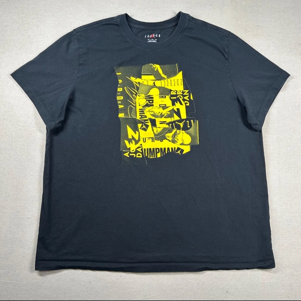 Jordan Black Tee with Yellow Graphic